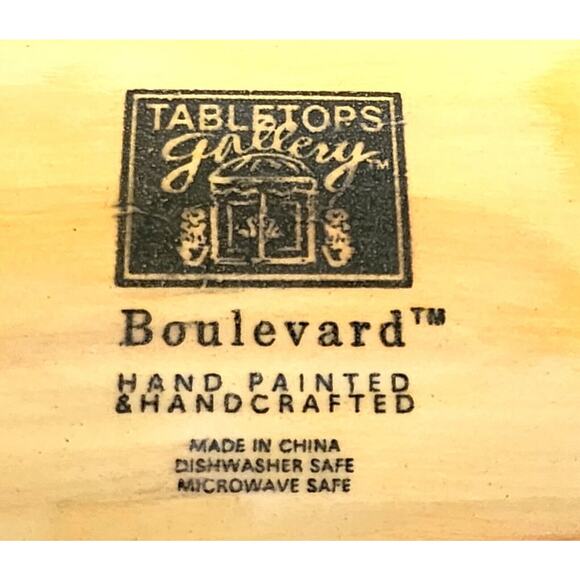 OLIVE/CONDIMENT/BREAD DISH-Tabletops Gallery-Long Narrow-Hand Painted/Crafted - Picture 5 of 11